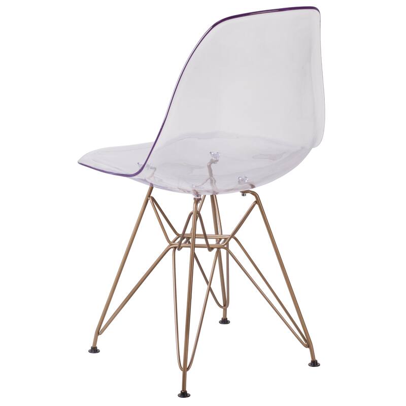 Chair with Gold Metal Base - Hospitality Seating - Accent and Side Chair