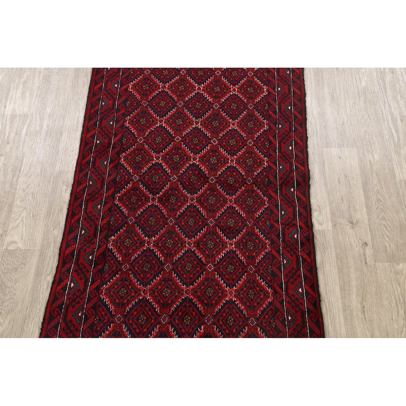 Traditional Balouch Persian Area Rug Hand-knotted Wool Carpet - 3'4" x 6'3"