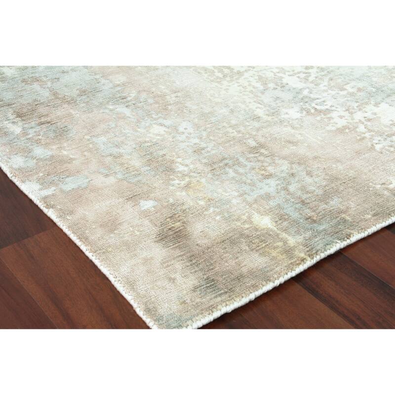 EXQUISITE RUGS Murano Hand-loomed Wool/Bamboo Silk Nutshell Area Rug.