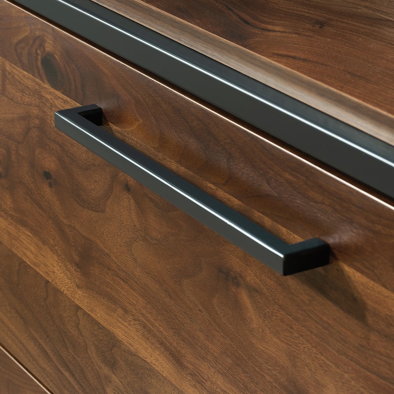 Wood Lateral File with Large Drawers, Brown