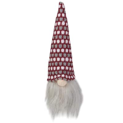 8" Lighted Knit Gnome Head Christmas Ornament