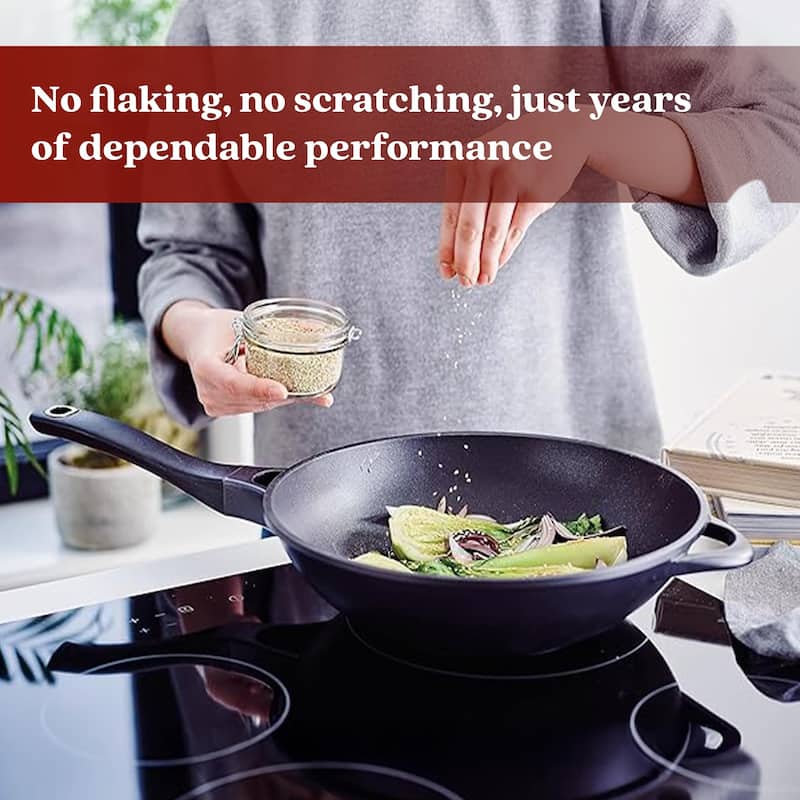 Alva Energy Ceramic Nonstick Wok, Non-Toxic Stir-Fry Pan - 12"