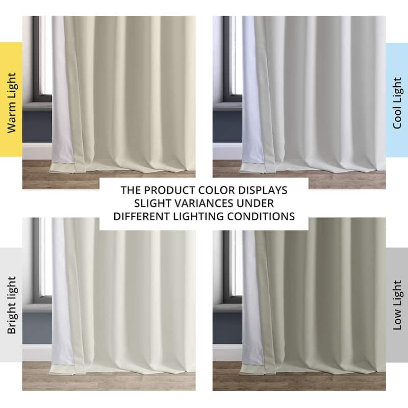 Exclusive Fabrics Faux Linen 100% Blackout Curtains Heat and Light Blocking - (1 Panel)