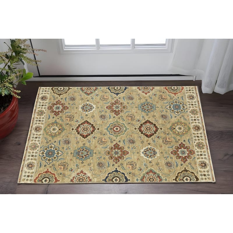 HomeRootsFloral Traditional Runner Area Rug - 36.22' X '23.62' X '0.32