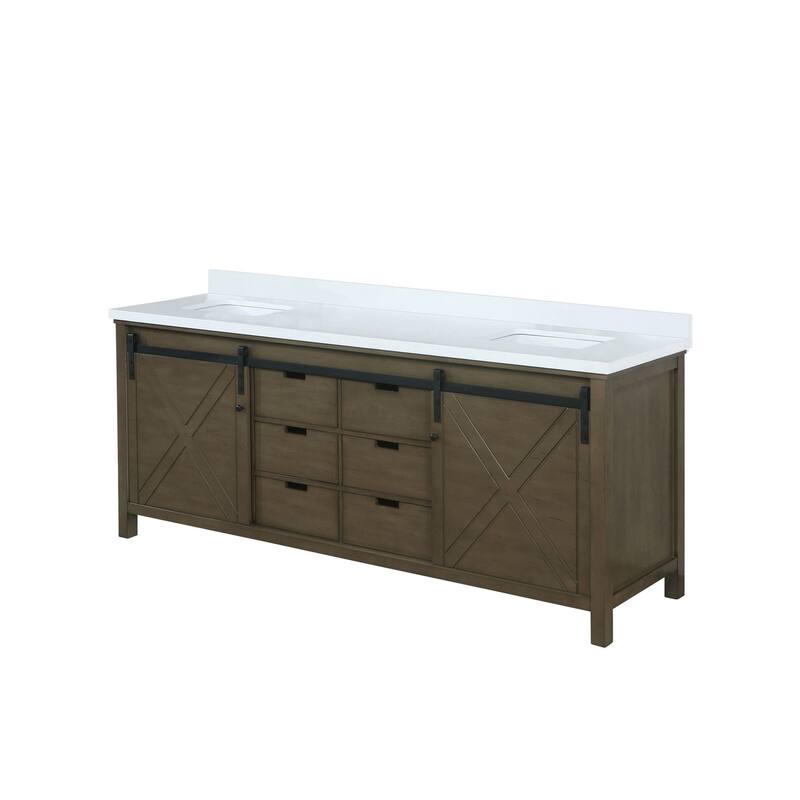 Marsyas Bath Vanity and White Quartz Countertop