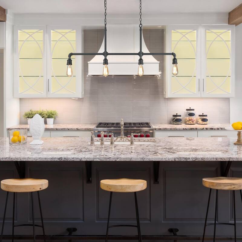 The Gray Barn Heavenly Winds Industrial 4-light Linear Island Chandelier - L44" x W2" x H16.5"
