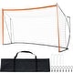 preview thumbnail 7 of 10, 12x6 ft Portable Soccer Goal Kids Soccer Net Carry Bag Backyard Training Orange - Multi