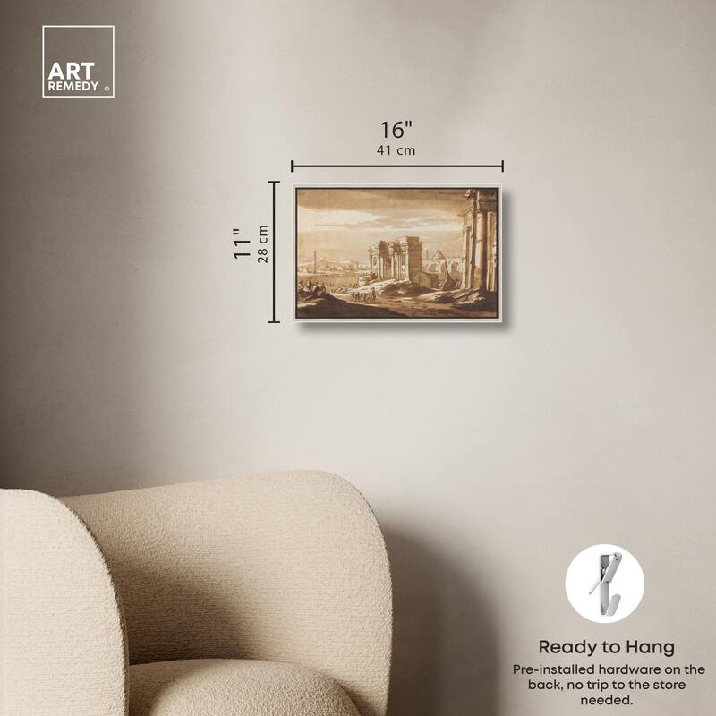 Capriccio View of Roman Ruins Canvas by Art Remedy