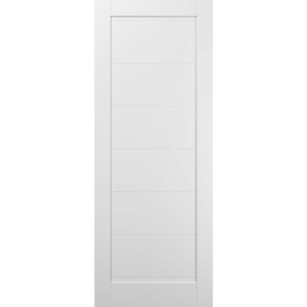 Slab Barn Door Panel / Quadro 4115 White Silk - Overstock - 32678243