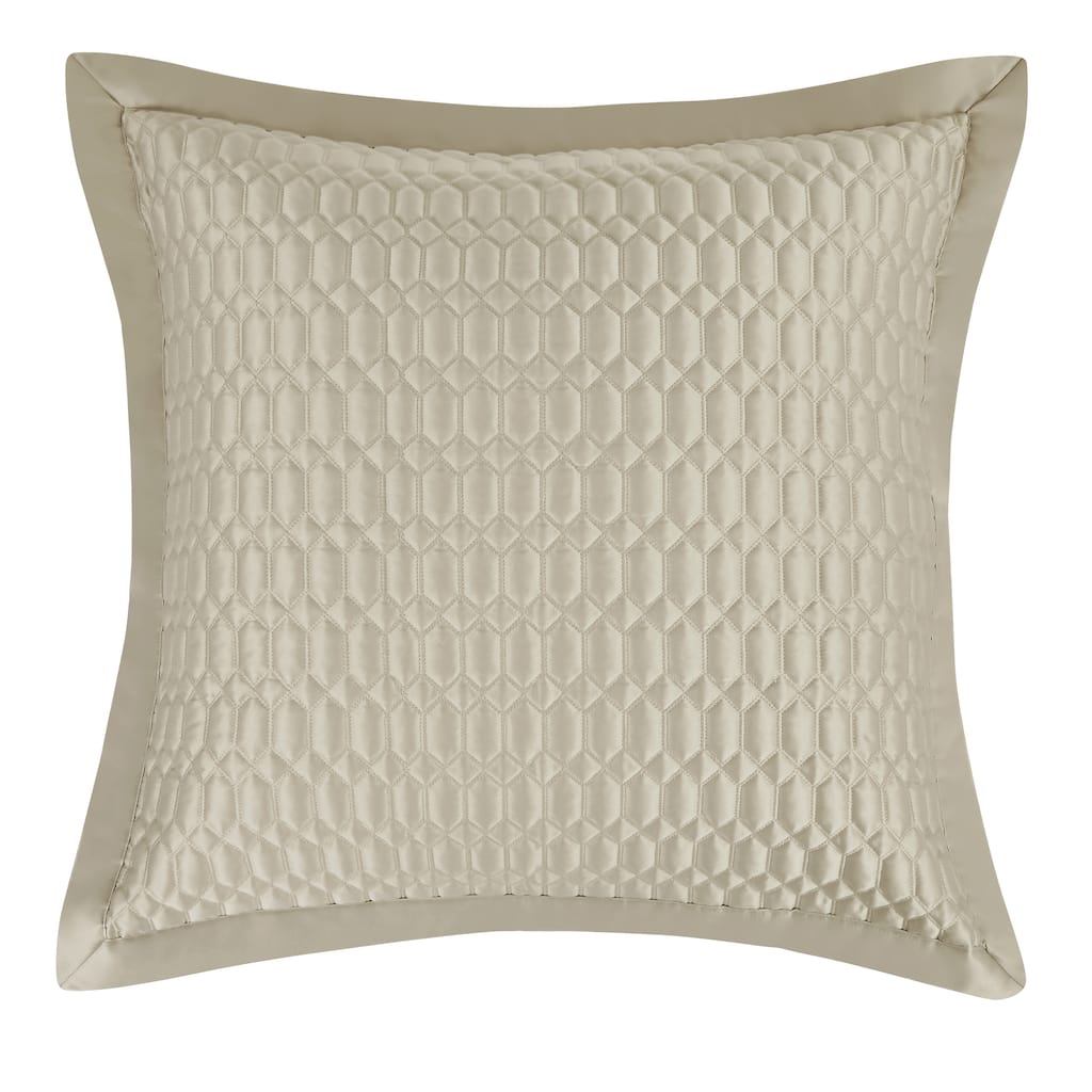 J. Queen New York Brilliance 20" Square Quilted Decorative Throw Pillow