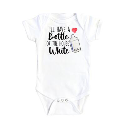 Wine House White - Baby Boy Girl Clothes Infant Bodysuit Funny Cute Newborn