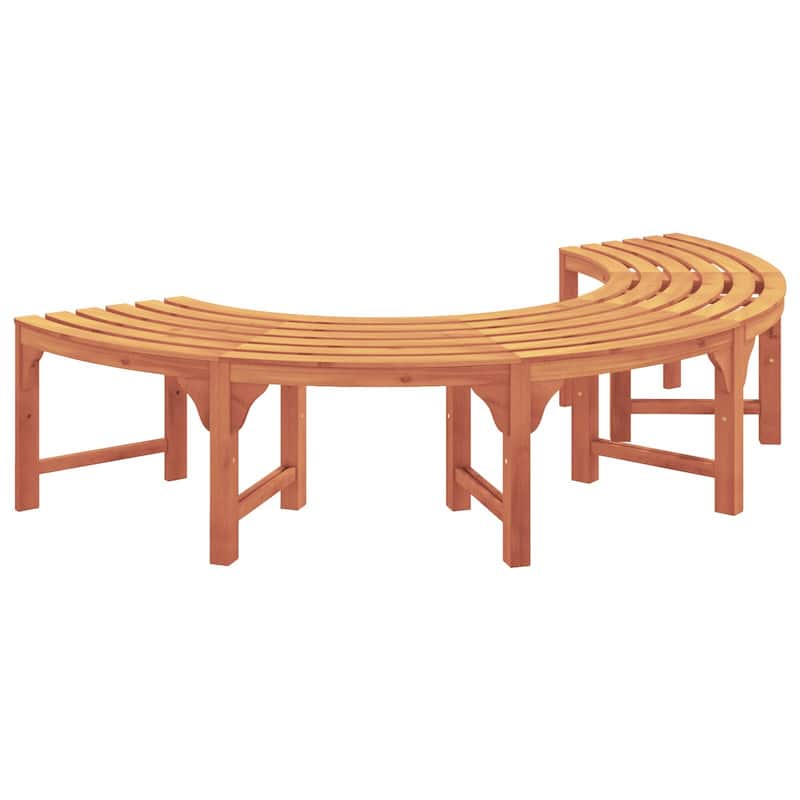 vidaXL Tree Bench Outdoor Patio Wooden Bench for Backyard Porch Park Wood
