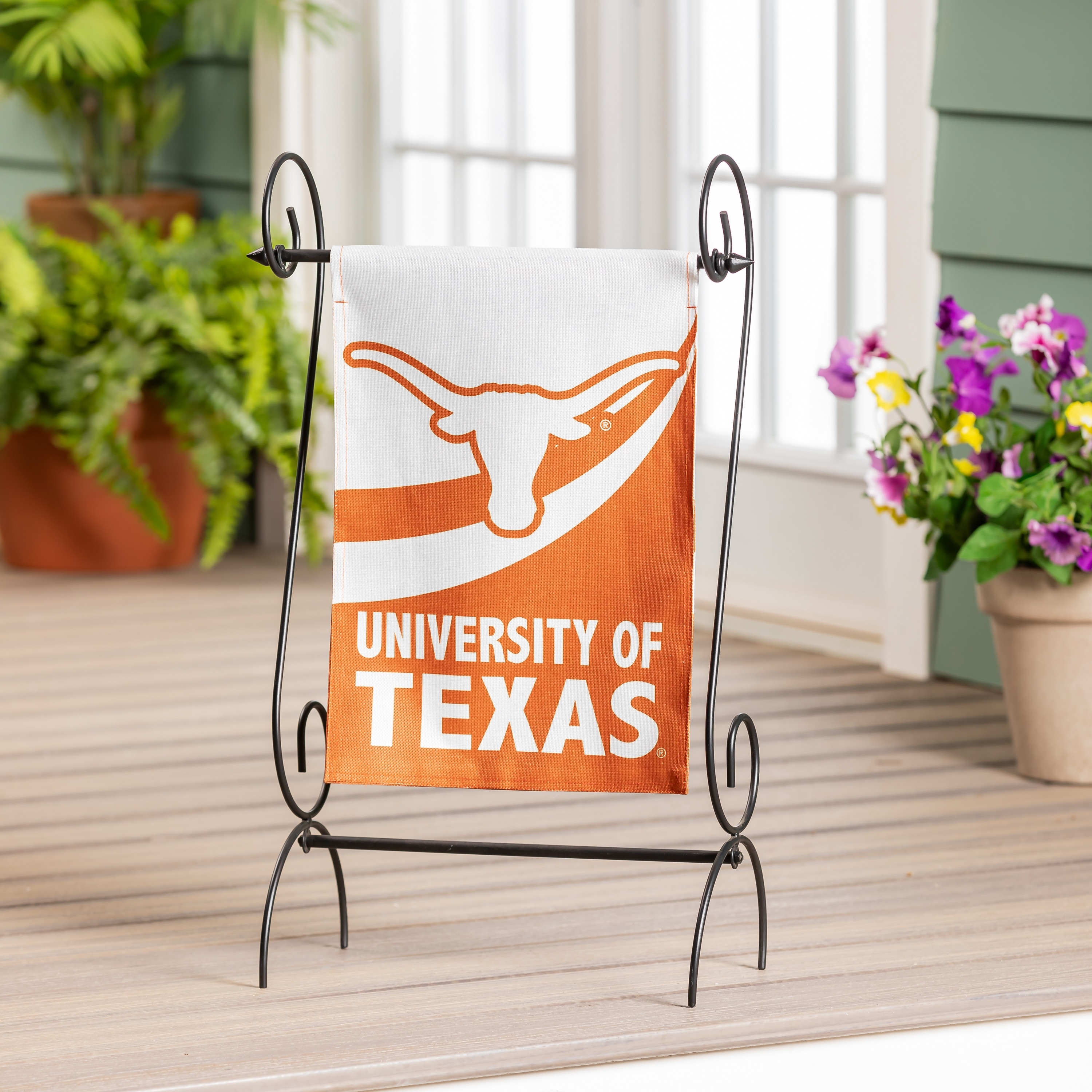University of Texas Burlap Flag Garden Size