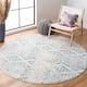 SAFAVIEH Tulum Vetuta Moroccan Boho Chic Area Rug - 3' Round - Ivory/Turquoise