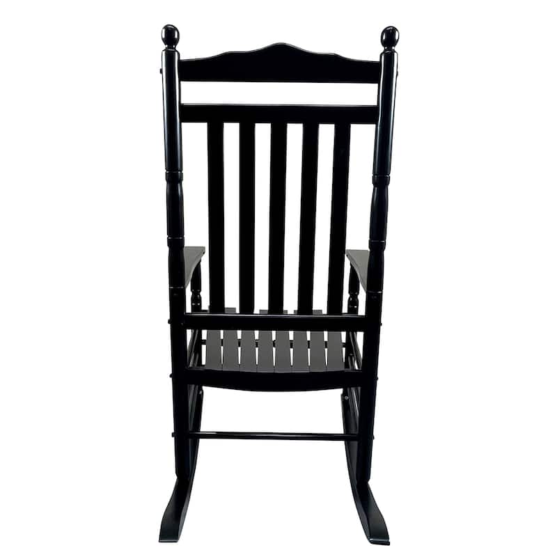Balcony Porch Adult Rocking Chair with Wide Seat and Armrest