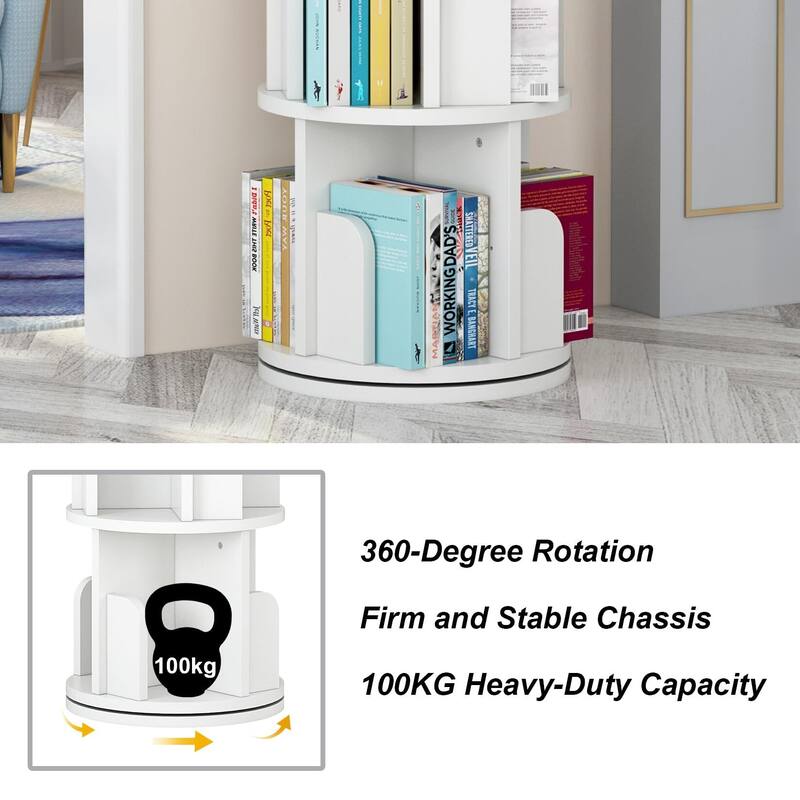 Rotating Bookshelf 51.2"
