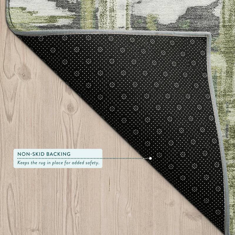 Machine Washable Indoor/ Outdoor Casual Fowler Chantille Rug