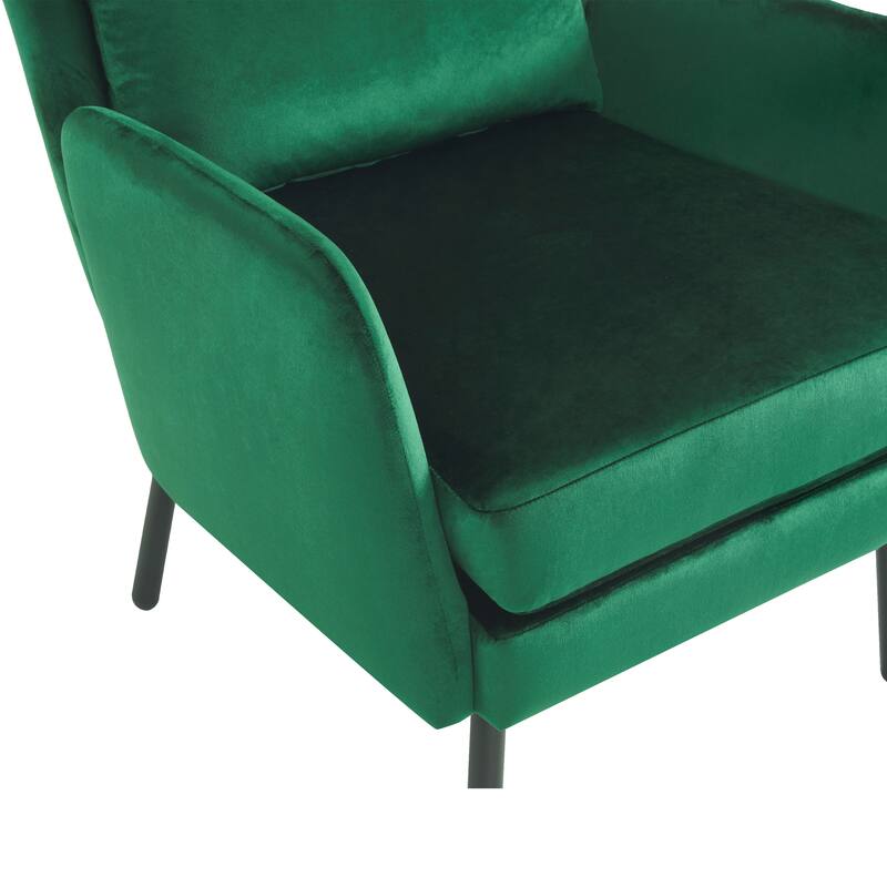 32" Wing Back Velvet Accent Chair