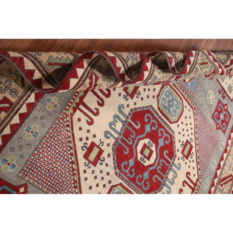 Kazak Oriental Area Rug Handmade Wool Carpet - 6'8" x 10'2"