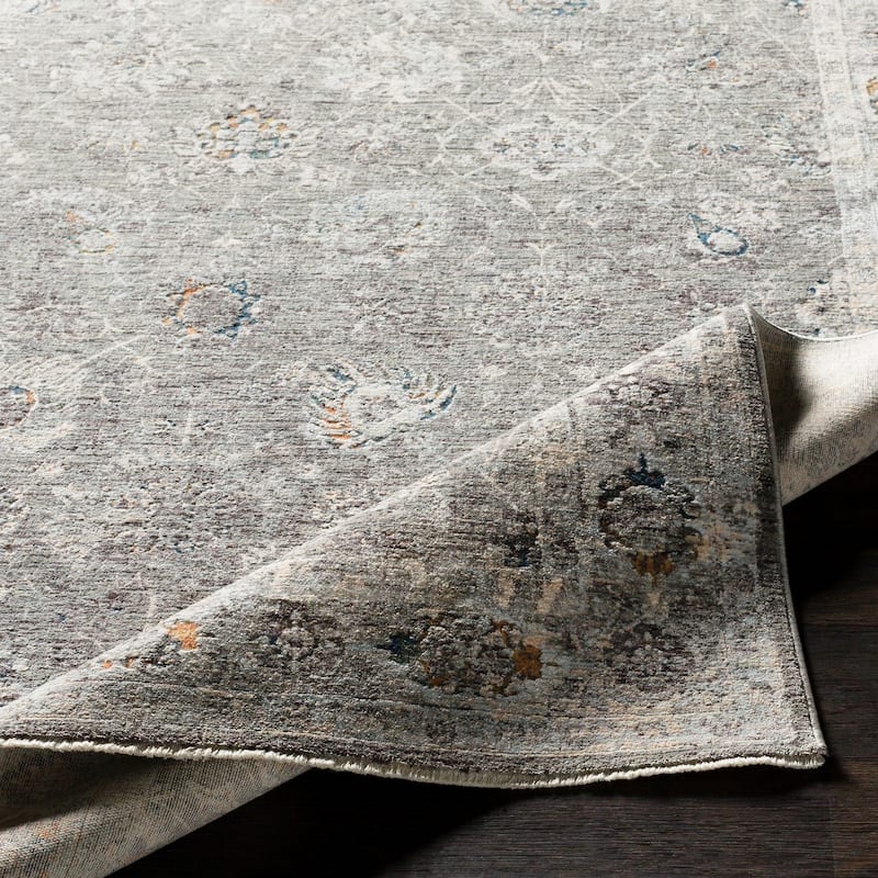 Conrad Traditional Medium Grey Area Rug - 5' x 8'2"