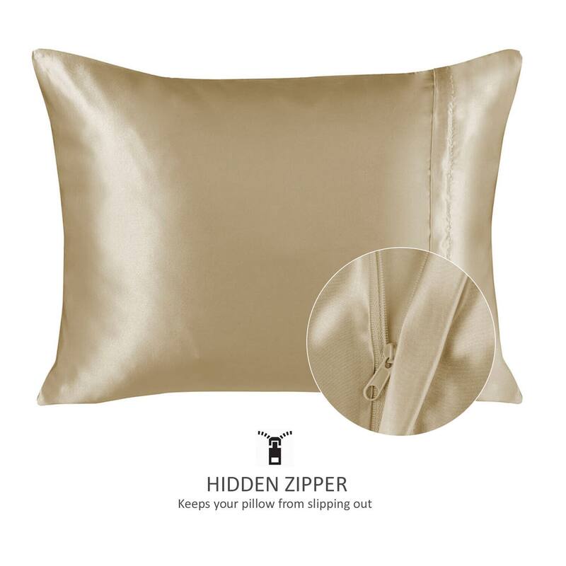 King Luxury Satin Pillowcase with Zipper Bed Bath & Beyond 40040765