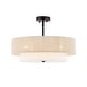 preview thumbnail 6 of 30, GetLedel 20" 4-Light Hand-woven Rope Drum Semi-flush Mount Chandelier
