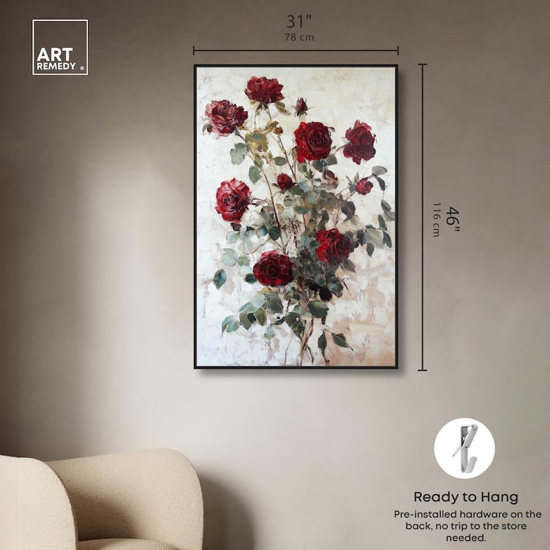 Velvet Vermilion I Canvas by Art Remedy