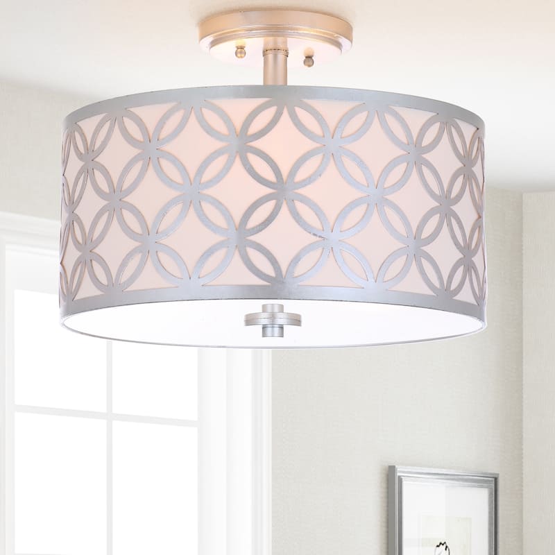 SAFAVIEH Lighting Vita 3-Light Gold Leaf Flush Mount - 15" x 15" x 10.5" - 15Wx15Dx11H