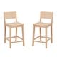 preview thumbnail 11 of 36, Linon Dahlia Wood 24-Inch Armless Counter Stool (Set of 2)