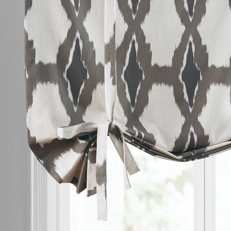Exclusive Fabrics Sorong Printed Cotton Tie-Up Window Shade - 46 X 63