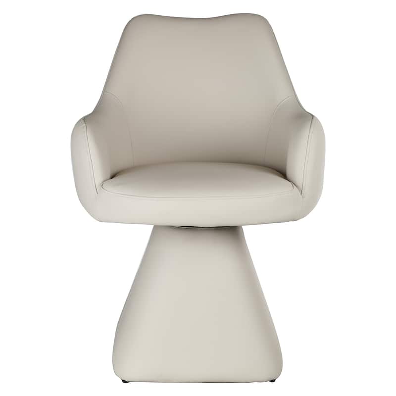Contemporary Faux Leather Dining/Accent Chair with Swivel