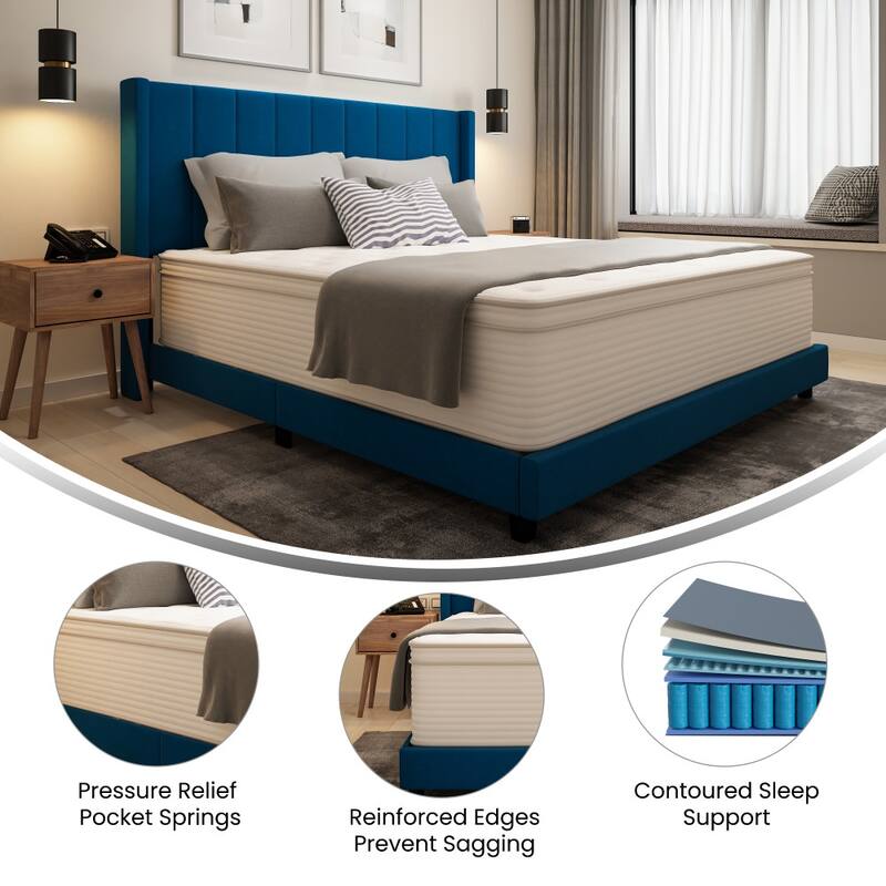 Euro Top Hybrid Pocket Spring & Foam Mattress in a Box with Edge Support