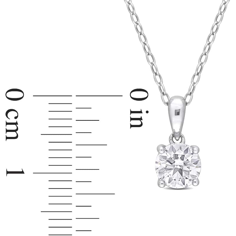 Miadora Birthstone Gemstone Heart Design Solitaire Necklace Sterling Silver