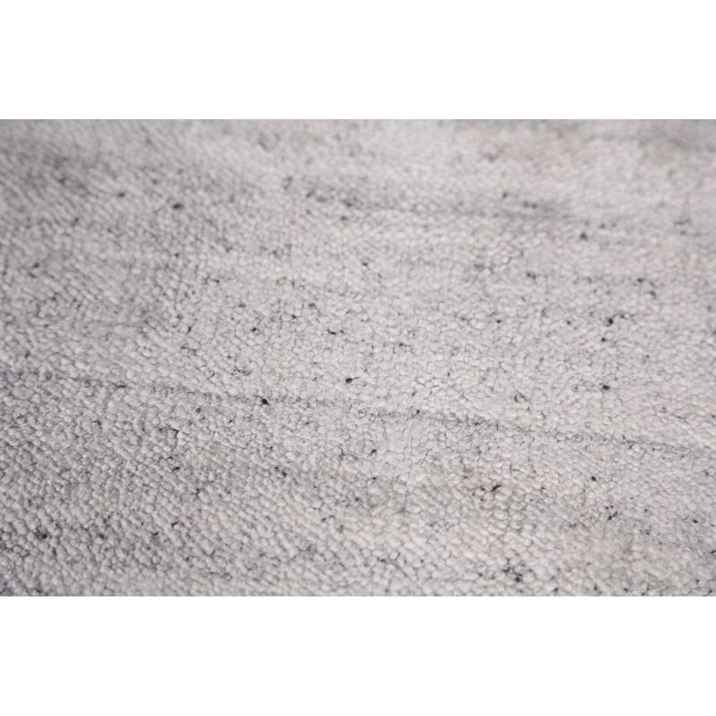Tribal Gabbeh Indian Area Rug Hand-Knotted Grey Wool Carpet - 5'4" x 7'8"