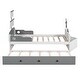 preview thumbnail 6 of 7, Gray Twin Size Pine Wood Boat-Shaped Platform Bed with Trundle and Storage, Sturdy Slats and Rails