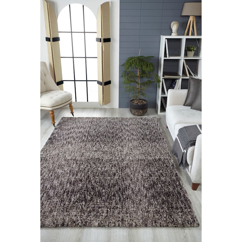 Domani Plush Mid-Century Casually Neutral Shag Area Rug