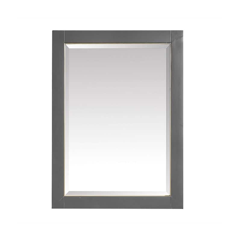 Avanity Allie/ Austen 32" x 24" Framed Bathroom Mirror - Twilight Gray with Gold Trim