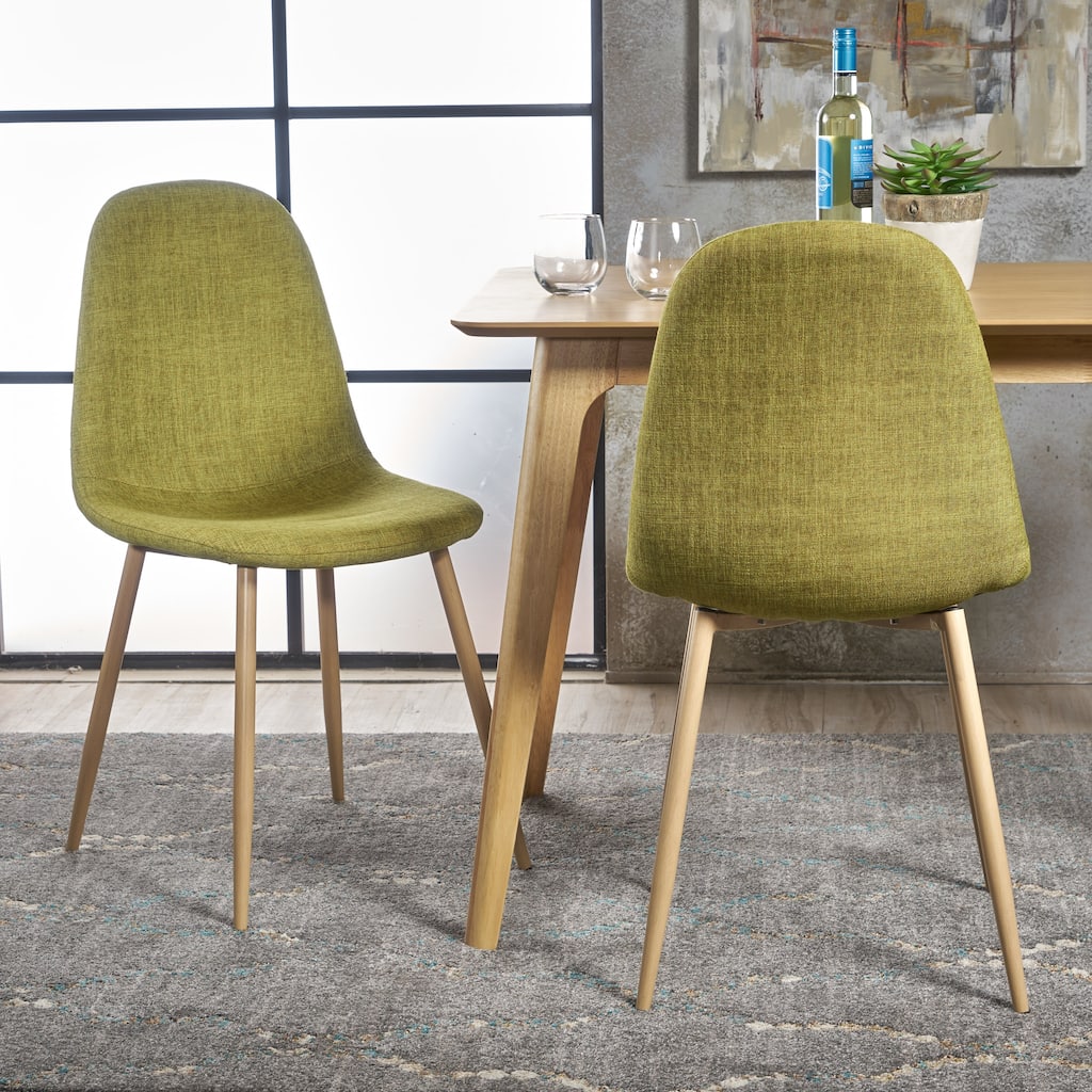 Raina Mid-century Upholstered Dining Chairs (Set of 2) by Christopher Knight Home