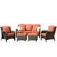 preview thumbnail 21 of 38, OVIOS 5-piece Patio Conversation Wicker Furniture Set