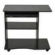 preview thumbnail 8 of 6, HOMCOM Mobile Computer Desk Office Table Workstation with Sliding Keyboard, Adjustable Shelves, CPU Stand Black Wood Grain