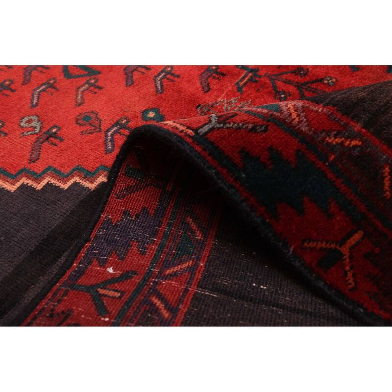 ECARPETGALLERY Hand-knotted Konya Anatolian Black, Red Wool Rug - 4'8 x 12'10