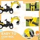 preview thumbnail 5 of 8, Kids Pedal-Powered Ride-On Digger with Functional Bucket and Steering, Ages 3-6