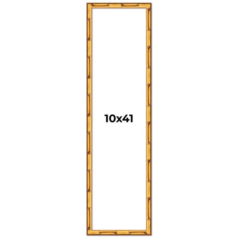 10x41 Frame Gold Bamboo Picture Frame Modern Photo Frame Includes UV Acrylic Shatter Guard Front Acid Free Foam Backing Board