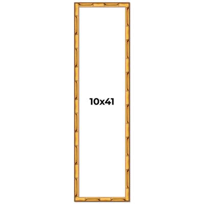 10x41 Frame Gold Bamboo Picture Frame Modern Photo Frame Includes UV Acrylic Shatter Guard Front Acid Free Foam Backing Board