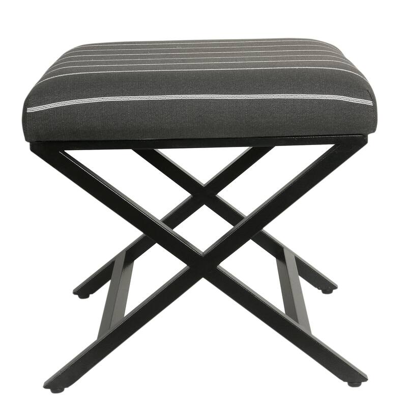 Porch & Den Boucher Modern Metal X-base Square Ottoman