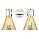 preview thumbnail 43 of 46, Innovations Lighting Downtown Urban - Lawton Cone - 2 Light 16" Wall-Mounted Bath Vanity Light Polished Nickel, Mercury