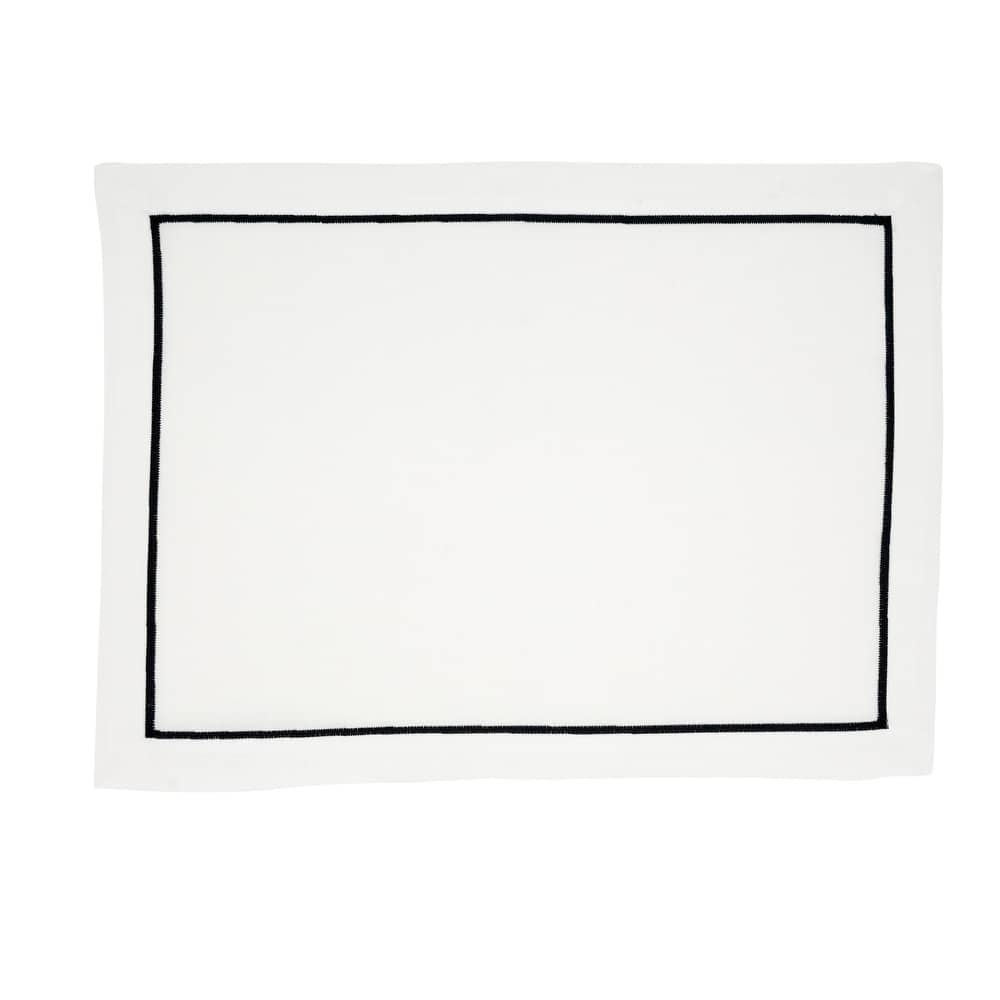 Embroidered Line Design Placemat (Set of 4) - 14"x20"