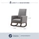 preview thumbnail 5 of 4, BELLEZE Rocking Chair Upholstered Armchair Padded Seat, Gray