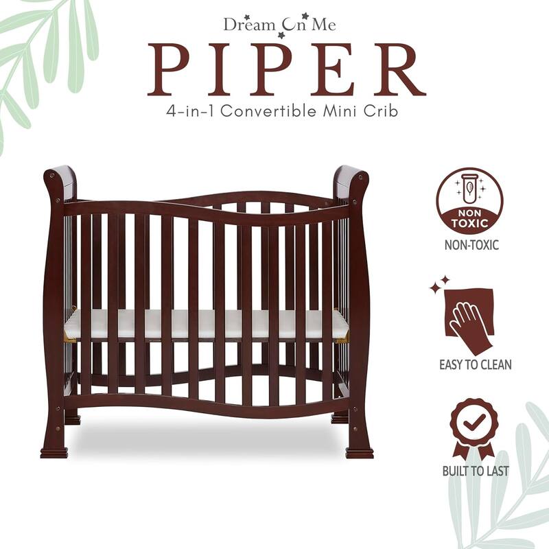 Dream On Me Violet 4-In-1 Convertible Mini Crib