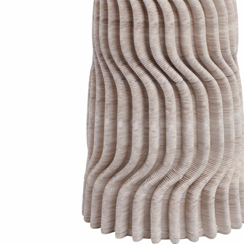 Decorative Vase - Tan Porcelain 3D Printed Textured